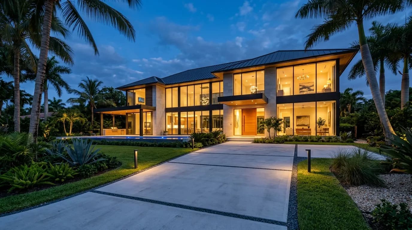 Modern luxury home by Saints Builders